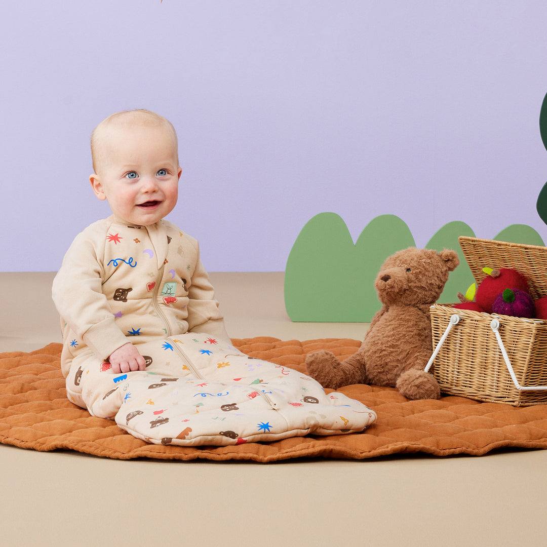 ergoPouch Long Sleeve Sleeping Bag TOG 3.5 - Teddy Bear Party