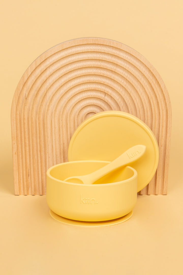 Kiin Silicone Suction Bowl, Lid + Spoon Set - Assorted