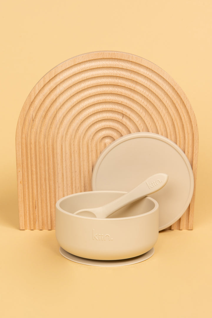 Kiin Silicone Suction Bowl, Lid + Spoon Set - Assorted