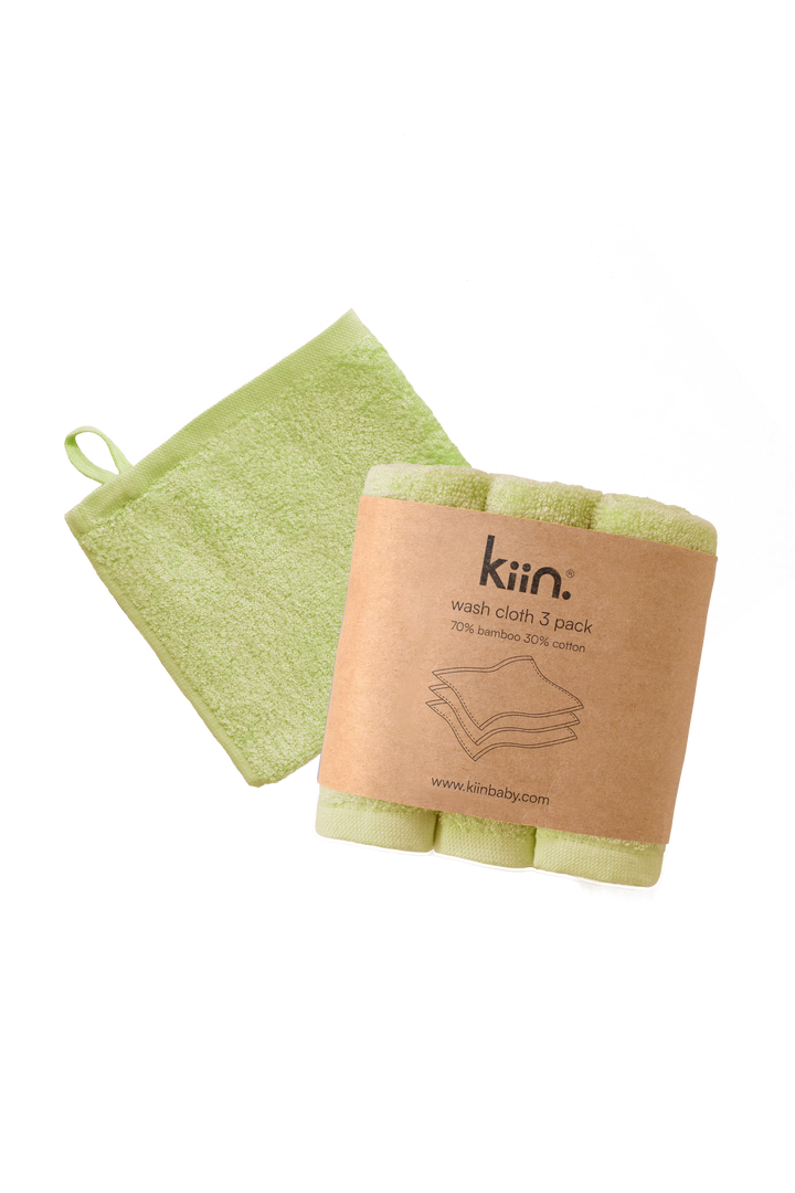 Kiin Bamboo Cotton Wash Cloth 3 Pack