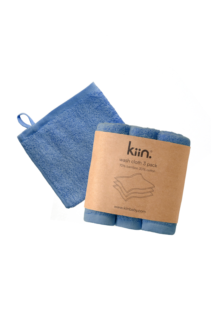 Kiin Bamboo Cotton Wash Cloth 3 Pack