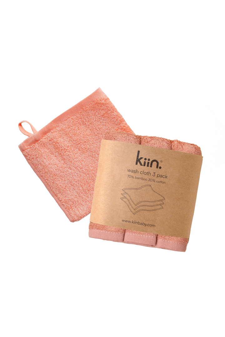Kiin Bamboo Cotton Wash Cloth 3 Pack