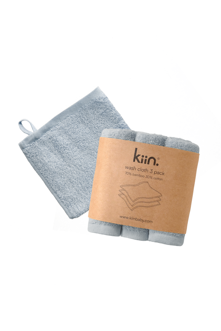 Kiin Bamboo Cotton Wash Cloth 3 Pack