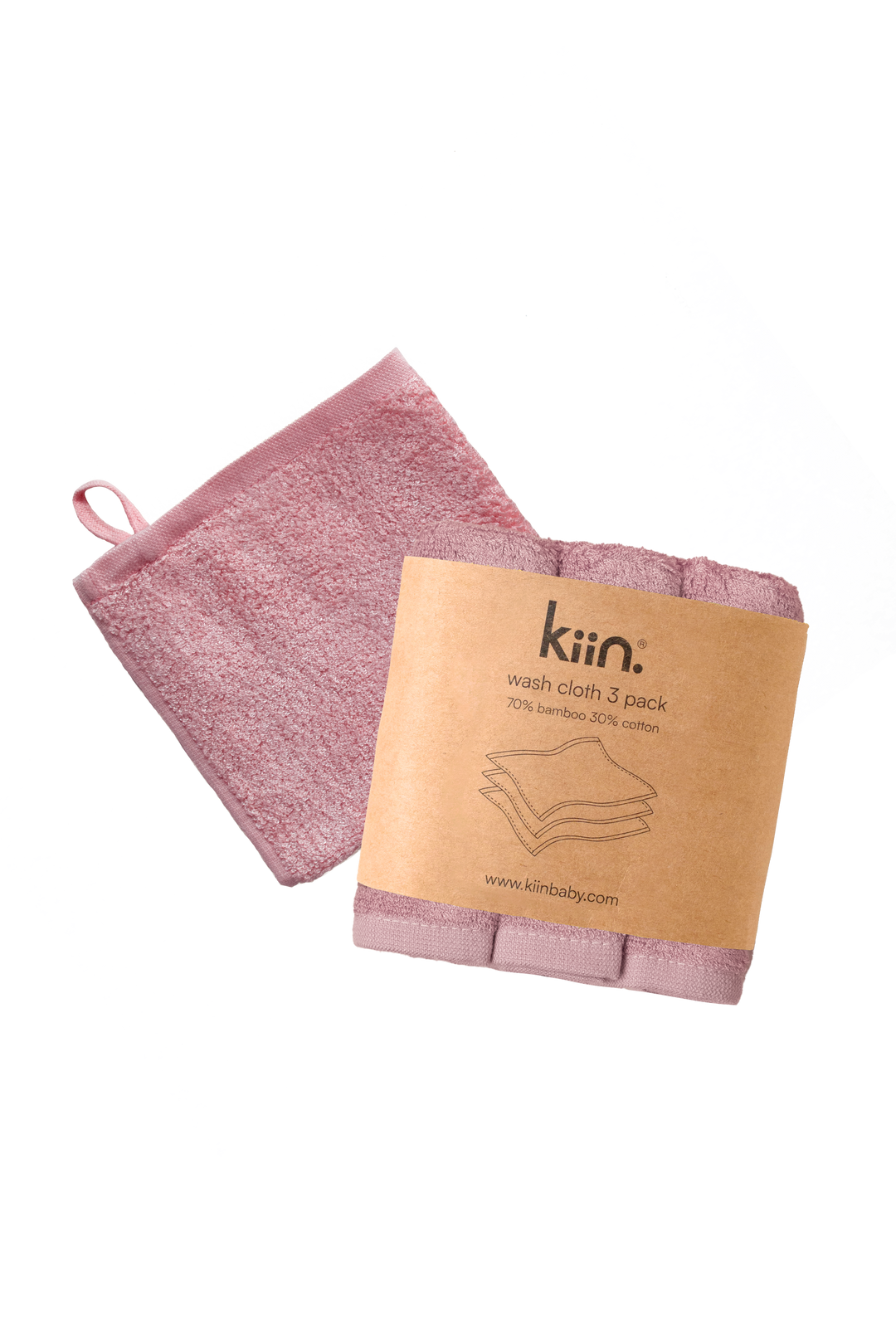 Kiin Bamboo Cotton Wash Cloth 3 Pack