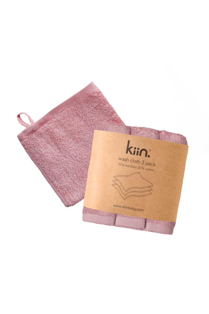 Kiin Bamboo Cotton Wash Cloth 3 Pack