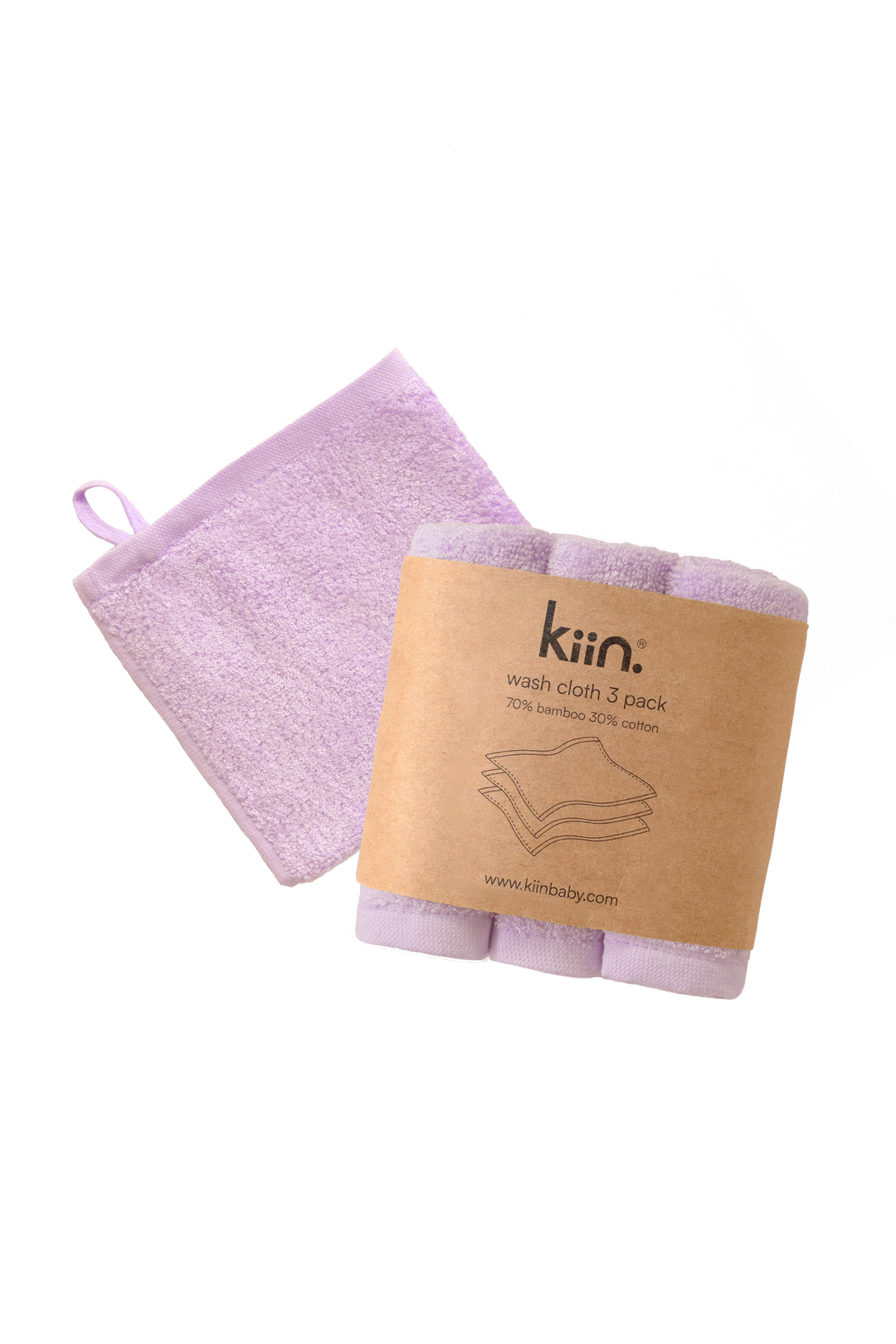 Kiin Bamboo Cotton Wash Cloth 3 Pack