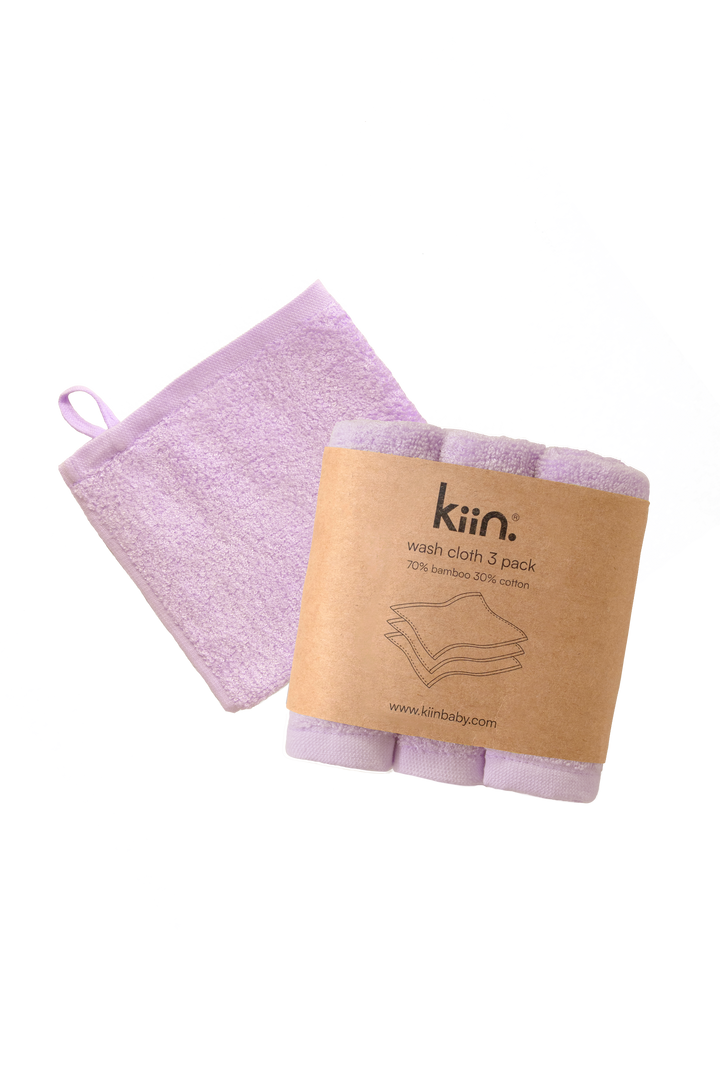 Kiin Bamboo Cotton Wash Cloth 3 Pack