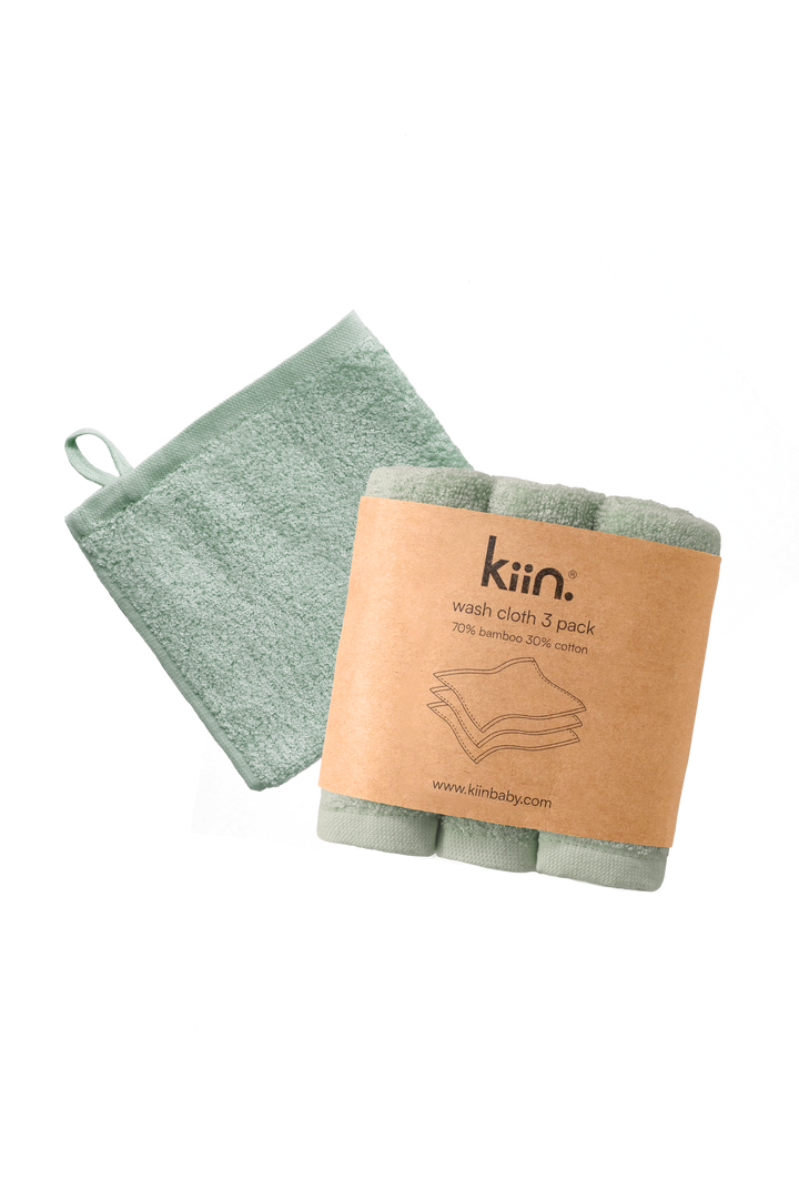 Kiin Bamboo Cotton Wash Cloth 3 Pack
