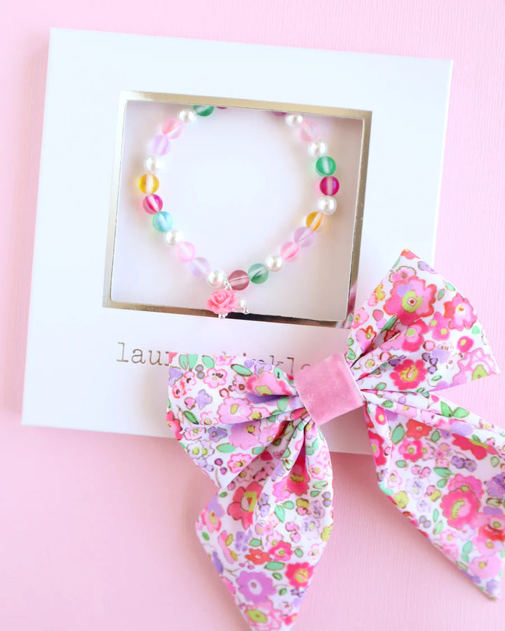 Lauren Hinkley Petite Fleur Rose Elastic Bracelet