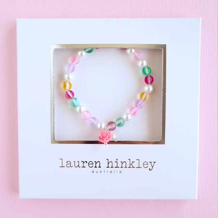 Lauren Hinkley Petite Fleur Rose Elastic Bracelet