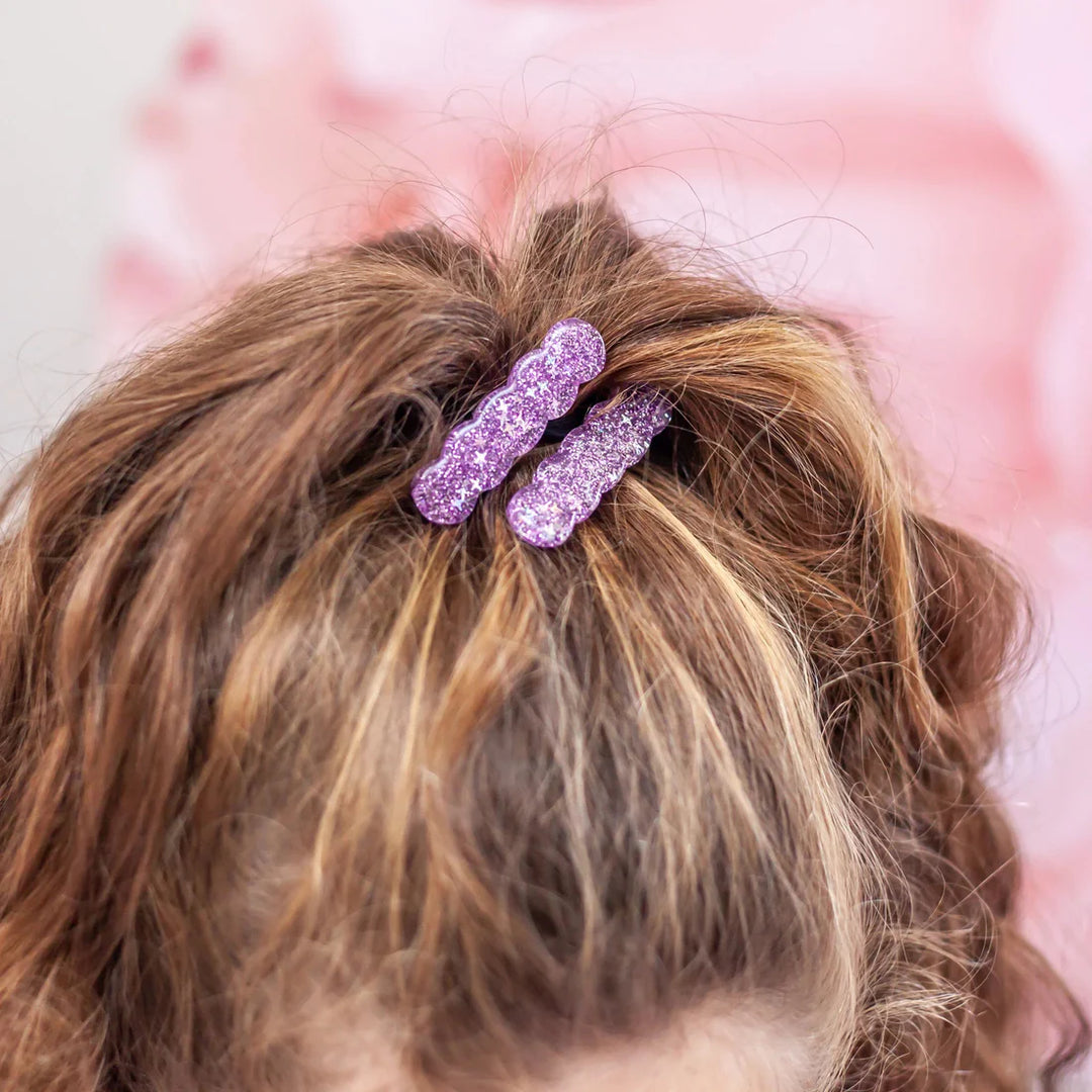 Lauren Hinkley Purple Sparkle Glitter Clips - 2 Pack