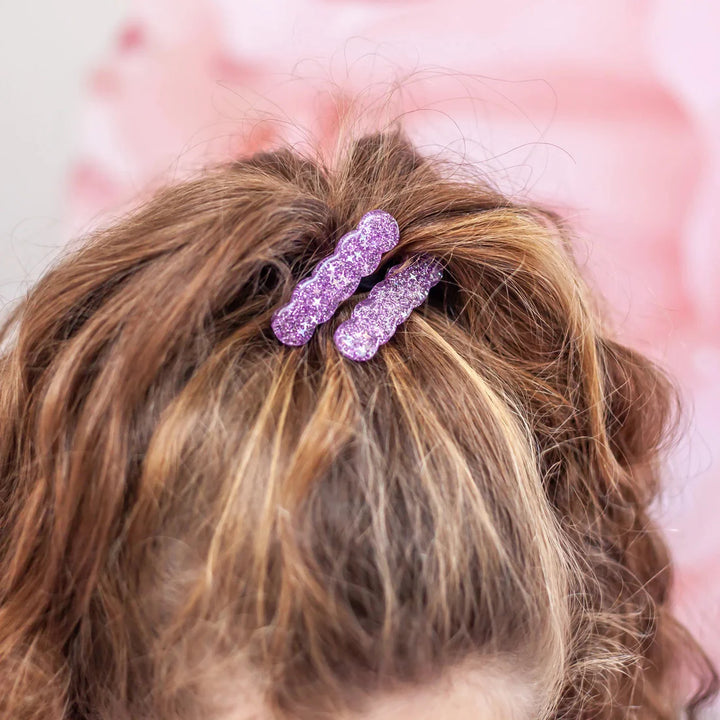 Lauren Hinkley Purple Sparkle Glitter Clips - 2 Pack