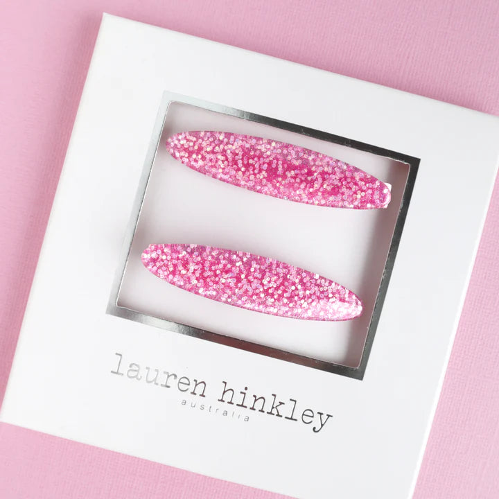 Lauren Hinkley Pink Sparkle Glitter Clips - 2 Pack