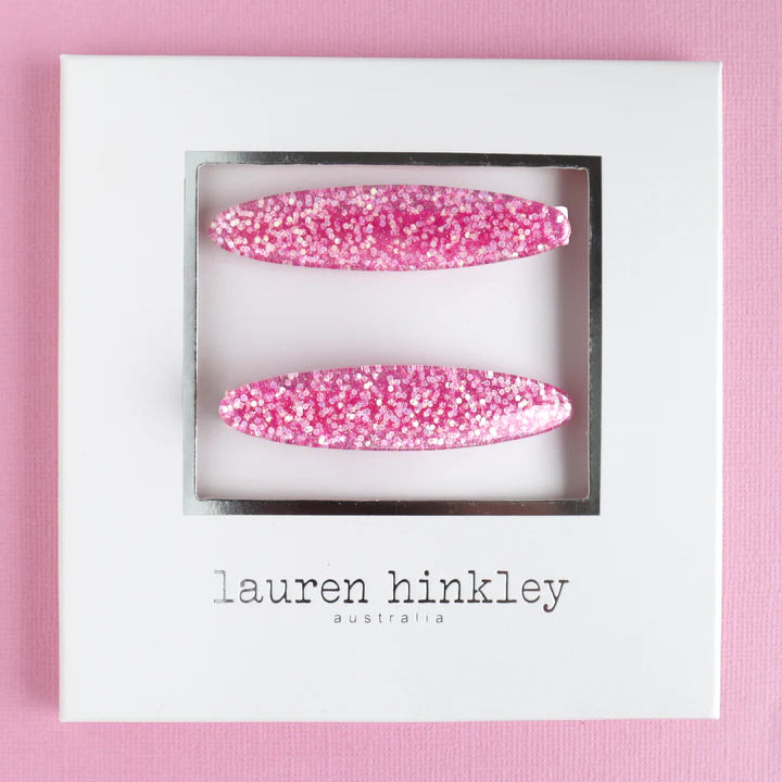 Lauren Hinkley Pink Sparkle Glitter Clips - 2 Pack