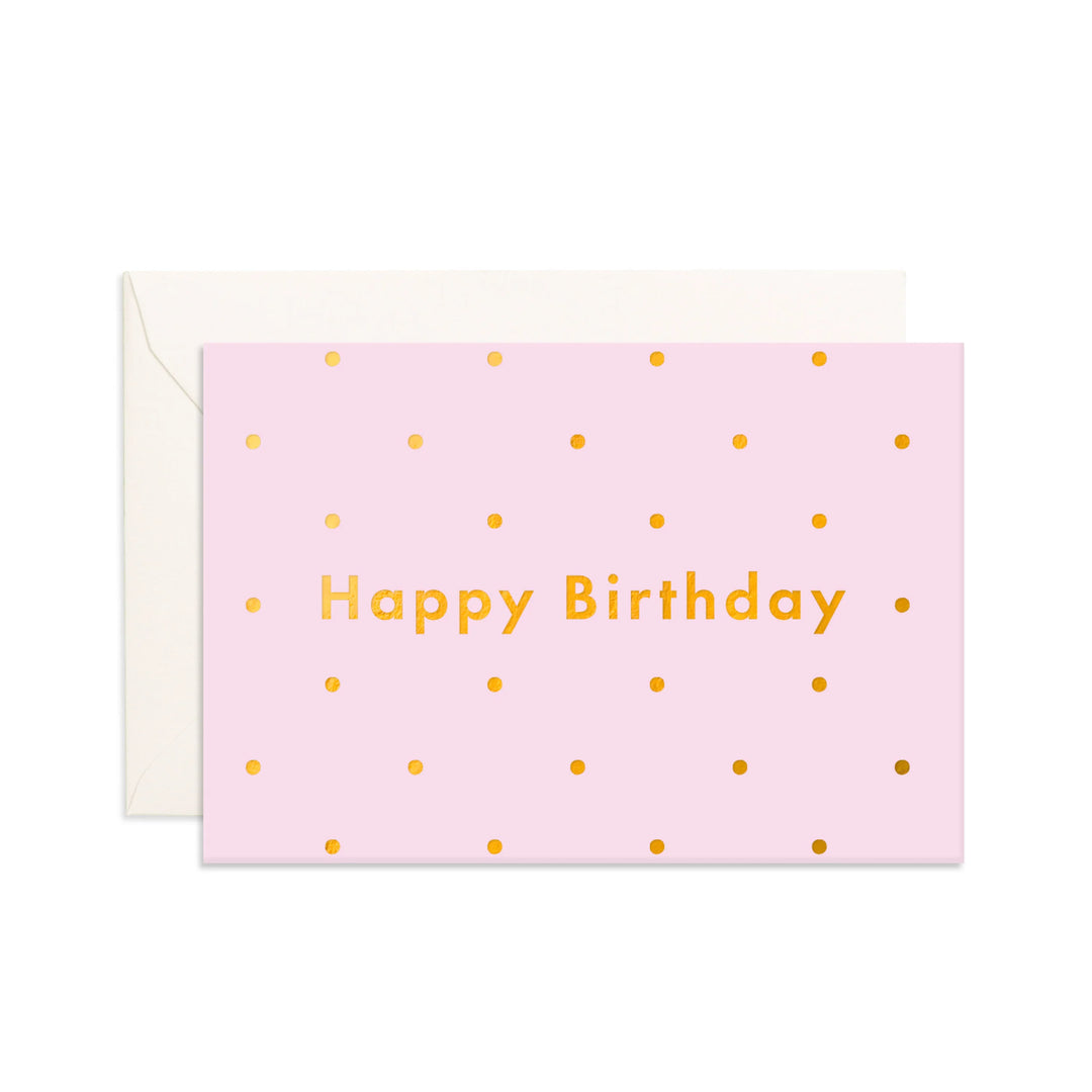 Mini Greeting Card - Birthday Lilac Dots