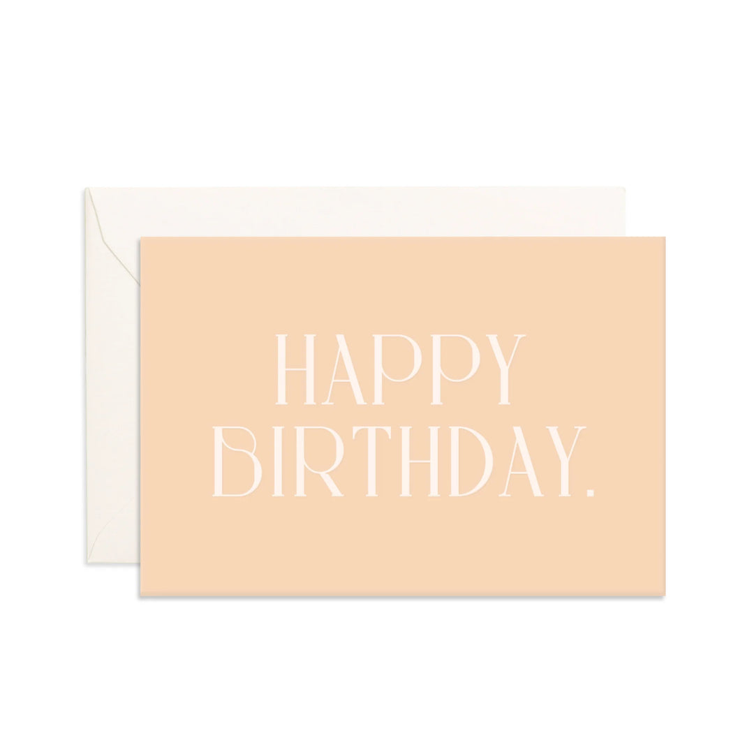 Mini Greeting Card - Birthday Cream Emboss