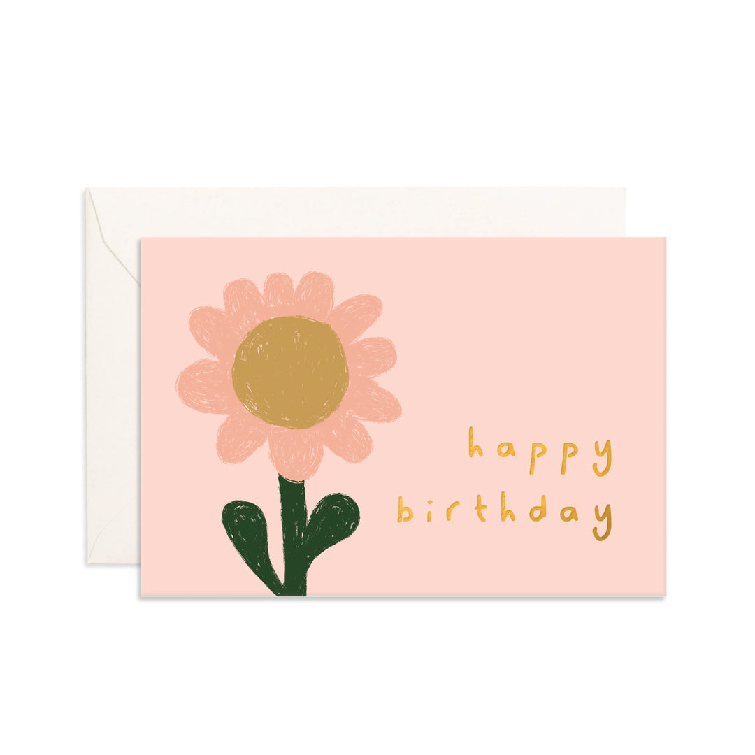 Mini Greeting Card - Birthday Sunflower
