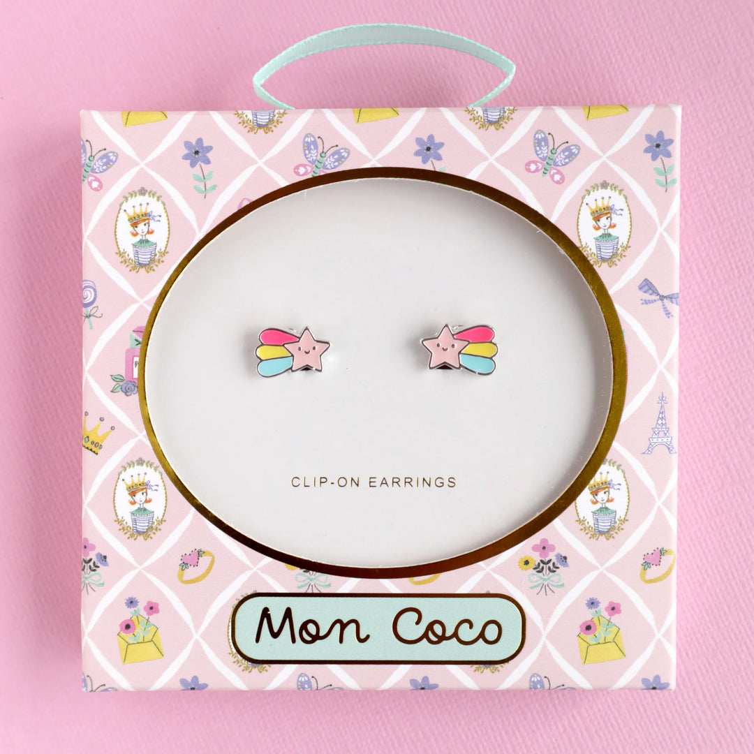 Mon Coco Shooting Star Clip On Earrings
