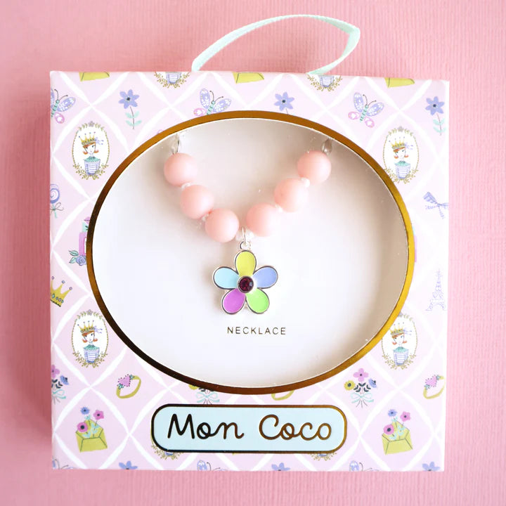 Mon Coco Rainbow Flower Necklace