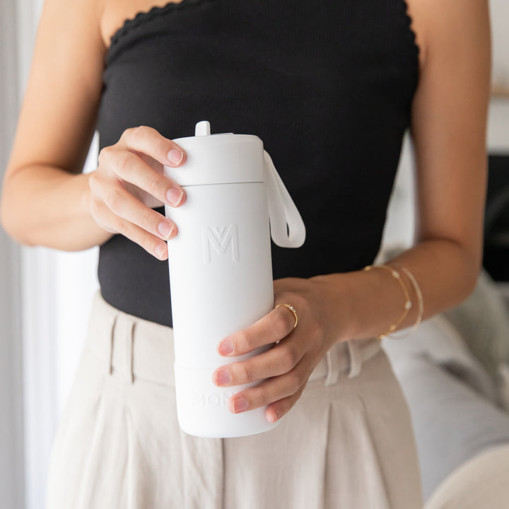 MontiiCo Fusion 475ml Insulated Sipper Lid Drink Bottle | Blizzard