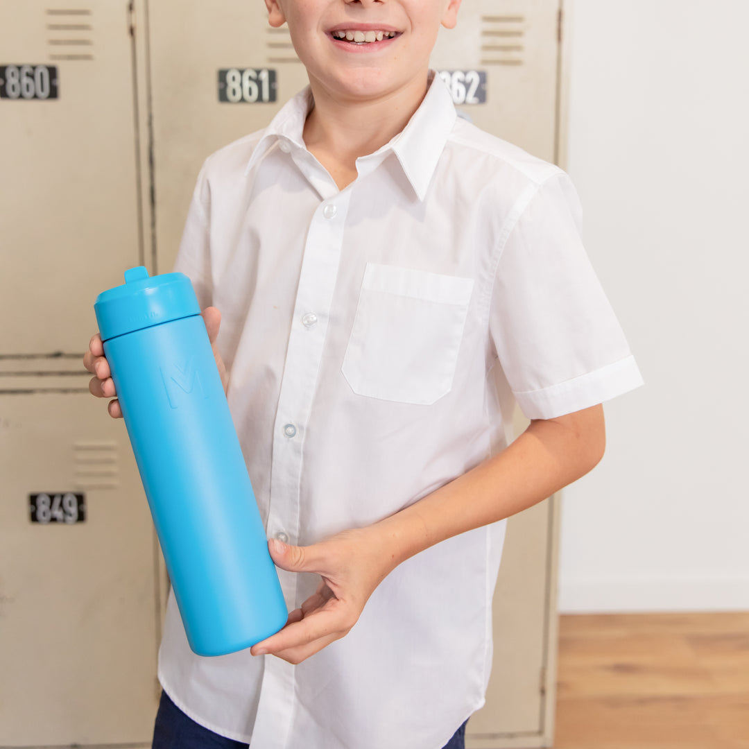 MontiiCo Fusion 700ml Insulated Sipper Lid Drink Bottle | Coastal