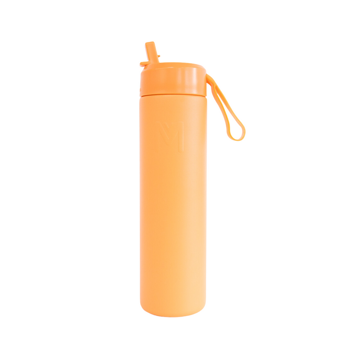 MontiiCo Fusion 700ml Insulated Sipper Lid Drink Bottle | Tangerine
