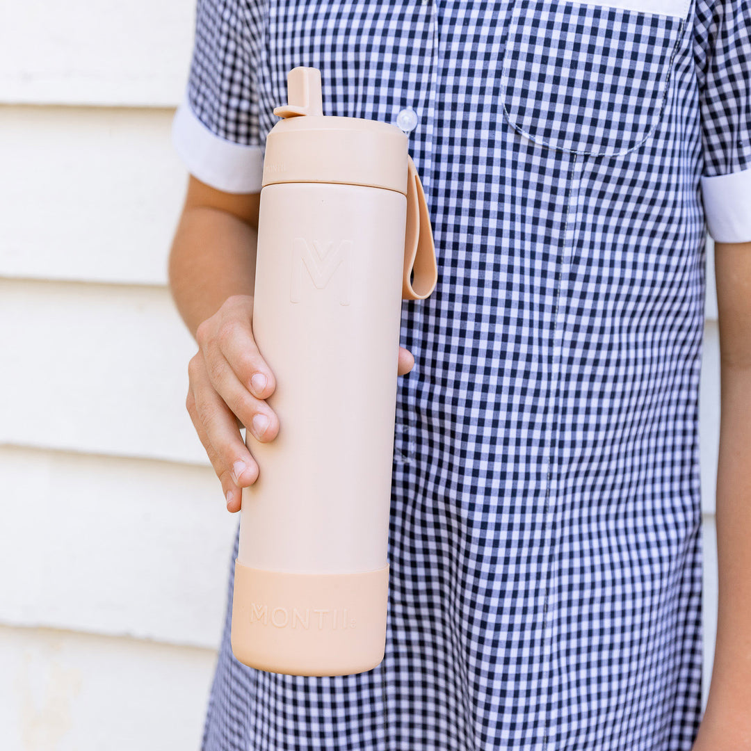 MontiiCo Fusion 700ml Insulated Sipper Lid Drink Bottle | Dune