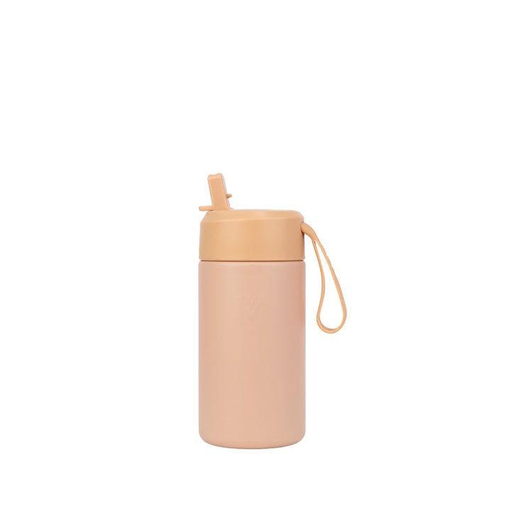 MontiiCo 350ml Insulated Sipper Drink Bottle - Dune + FREE SMOOTHIE LID