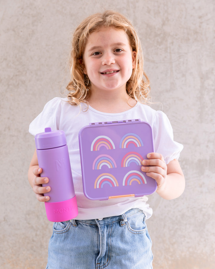 Montiico Bento Three Lunch Box - Rainbow Roller