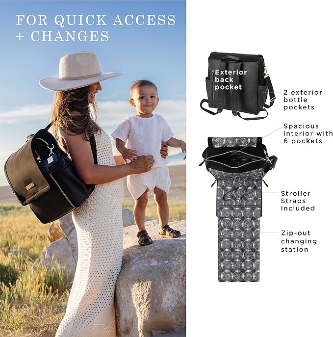 Nappy Bag Boxy Backpack - Twilight Black