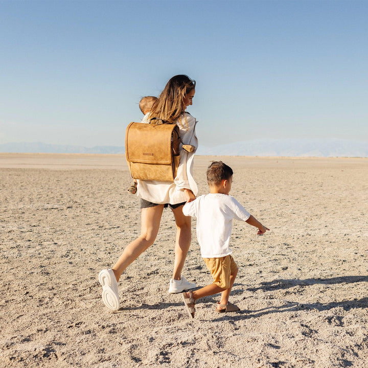 Nappy Bag Boxy Backpack - Brioche