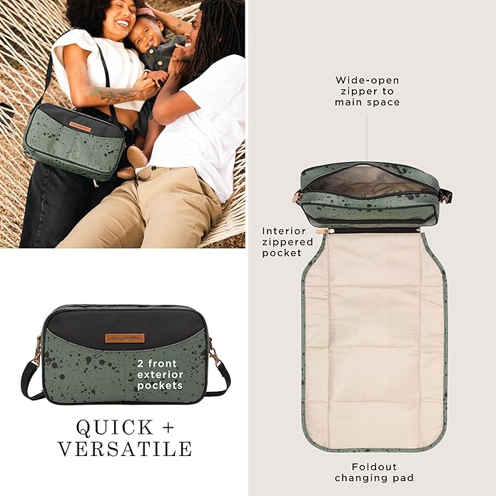 Nappy Bag Companion Clutch with Change Mat - Olive