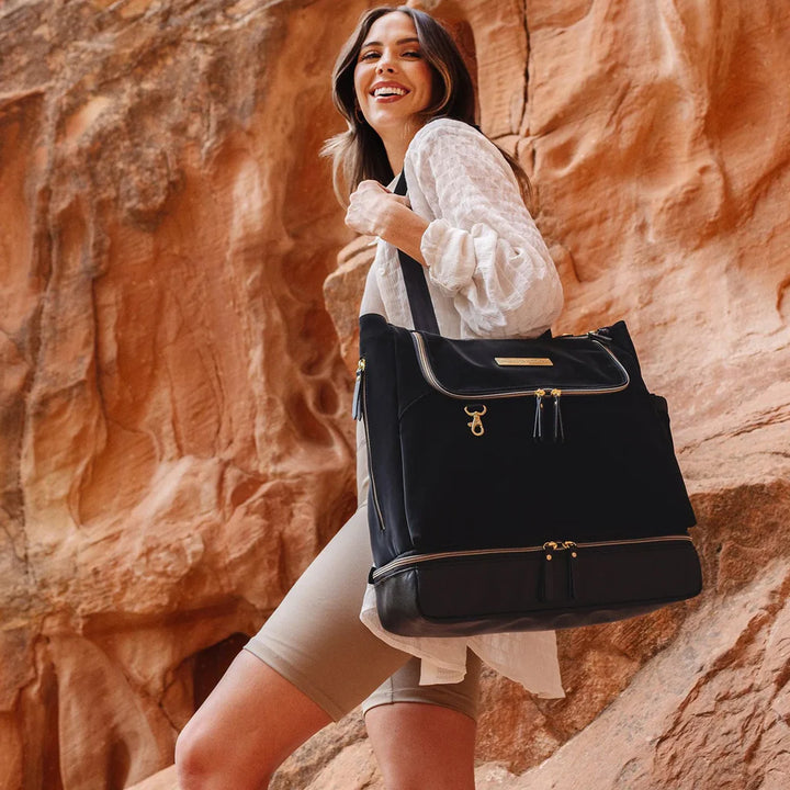 Pivot 2 in 1 Nappy Bag Tote & Backpack - Black