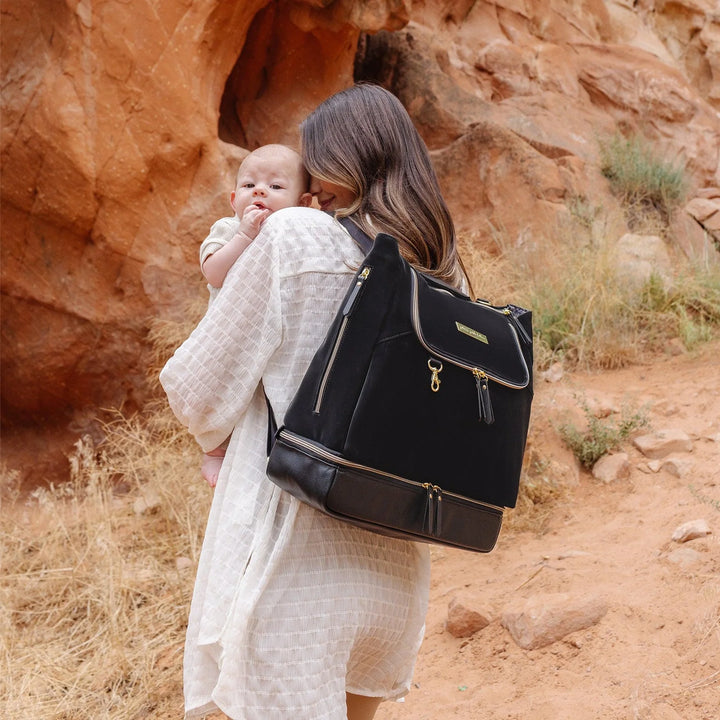 Pivot 2 in 1 Nappy Bag Tote & Backpack - Black