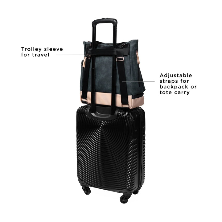Pivot 2 in 1 Nappy Bag Tote & Backpack - Indigo Blush
