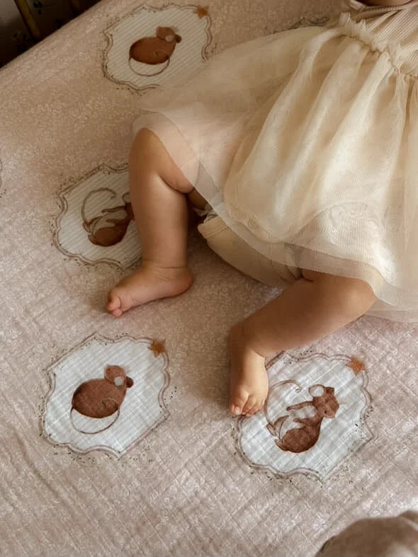 Pop Ya Tot Organic Muslin Cot Sheet - Sweet Squeak