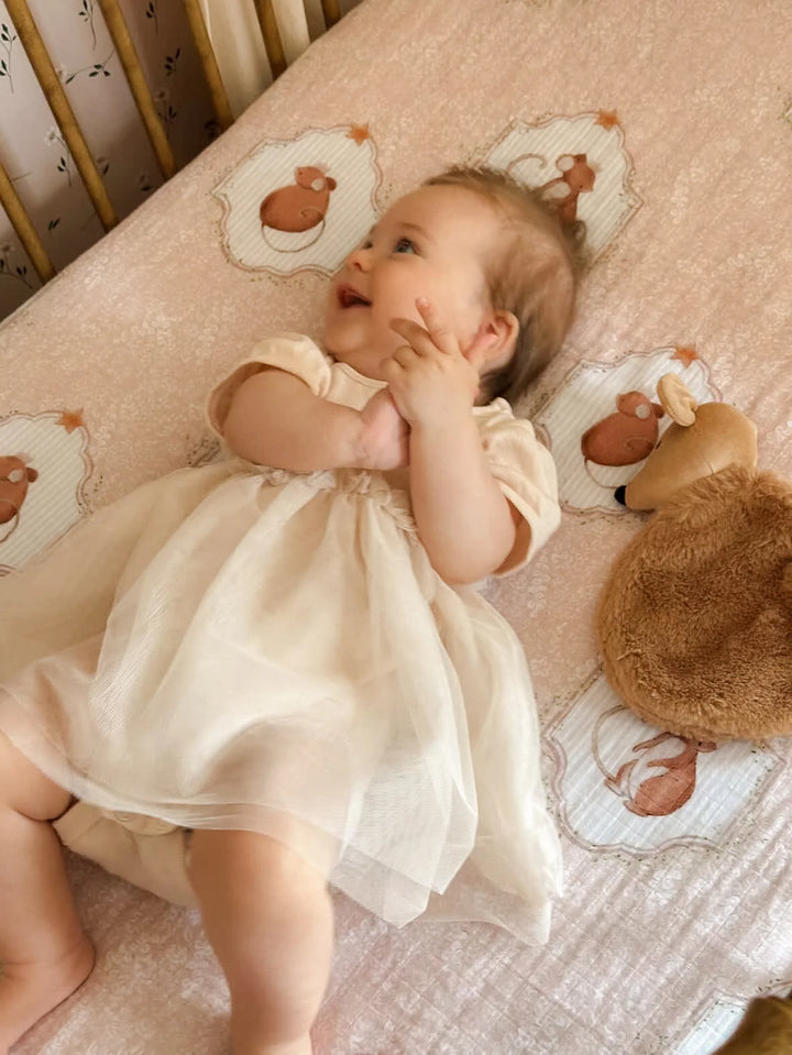 Pop Ya Tot Organic Muslin Cot Sheet - Sweet Squeak