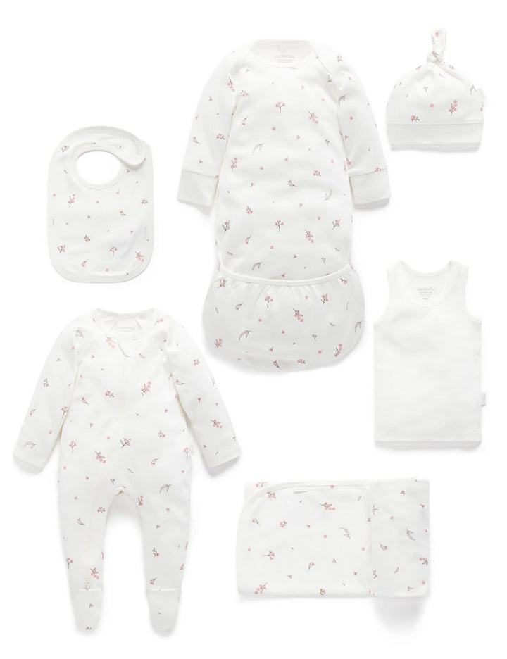 Purebaby Organic Essentials Hospital Bag Essential Vanilla Blossom $120+ Value