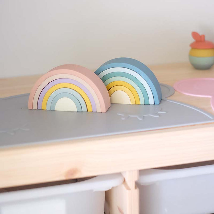 Rose Silicone Rainbow Stacker Puzzle