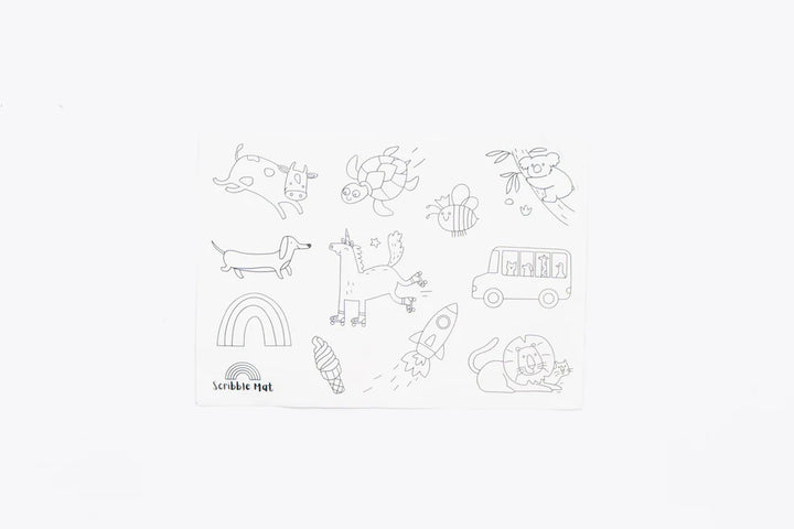 Scribble Mat Colouring Sticker Set