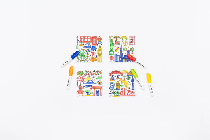"The Tinies" 8-in-1 Reusable Mini Scribble Mat Set