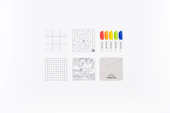 "The Tinies" 8-in-1 Reusable Mini Scribble Mat Set