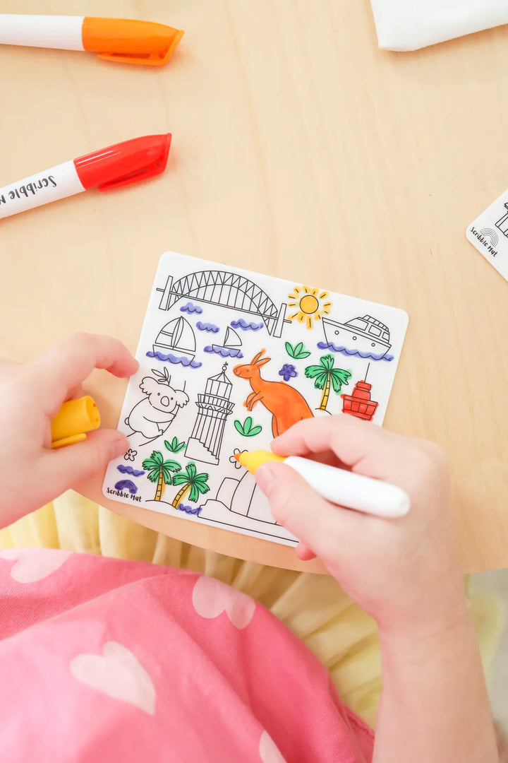 "The Tinies" 8-in-1 Reusable Mini Scribble Mat Set