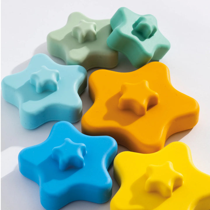 Silicone Star Stacking Tower - Sorbet