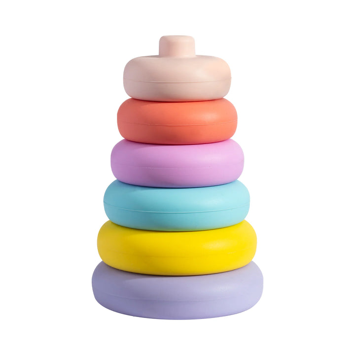 Silicone Ring Stacking Tower - Sorbet