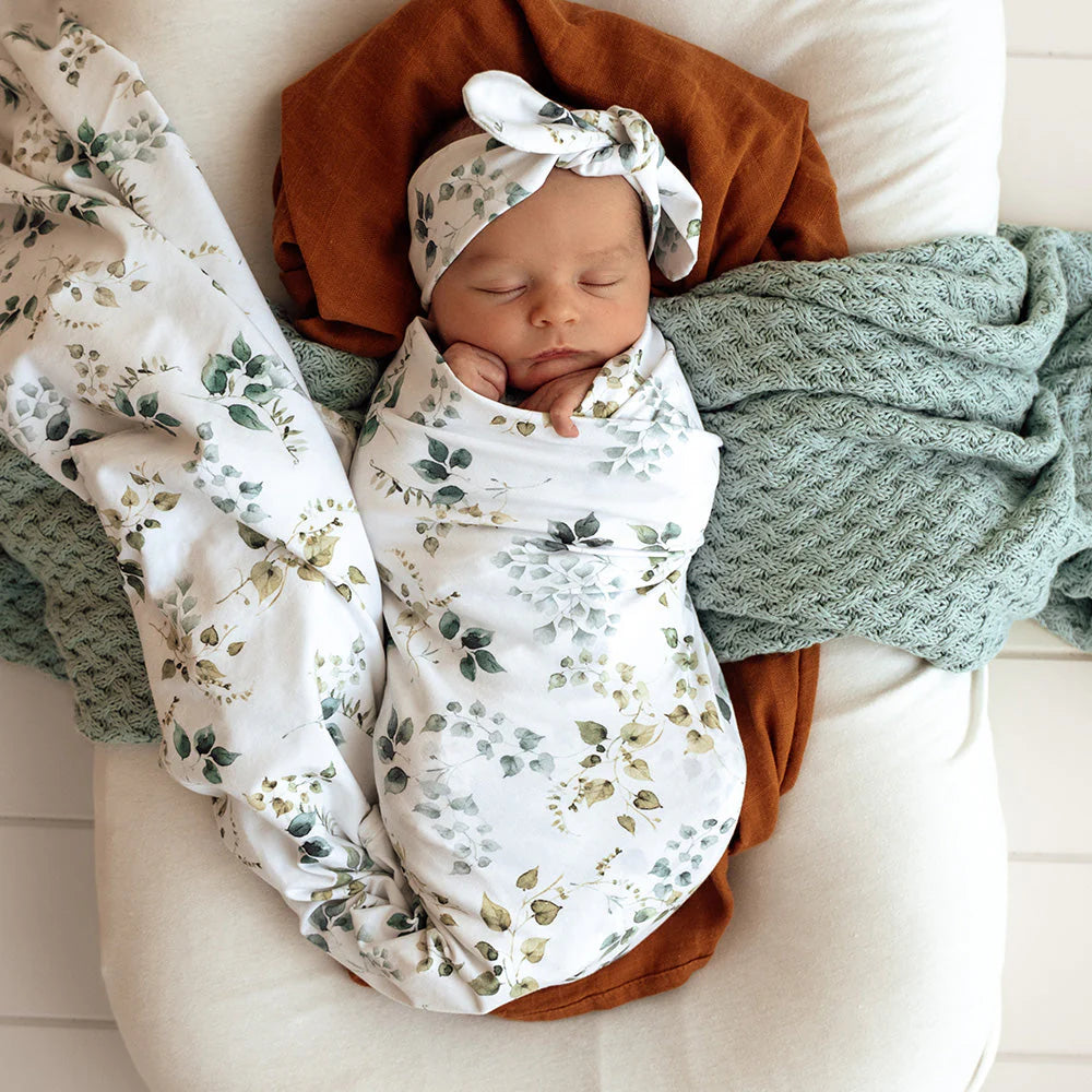 Snuggle Hunny Baby Jersey Wrap Topknot Set Eden – The Thrifty
