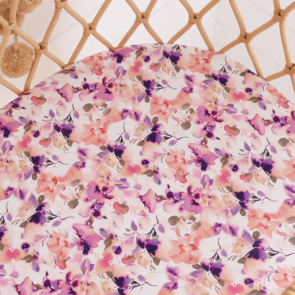 Snuggle Hunny Bassinet Sheet & Change Pad Cover - Blushing Beauty
