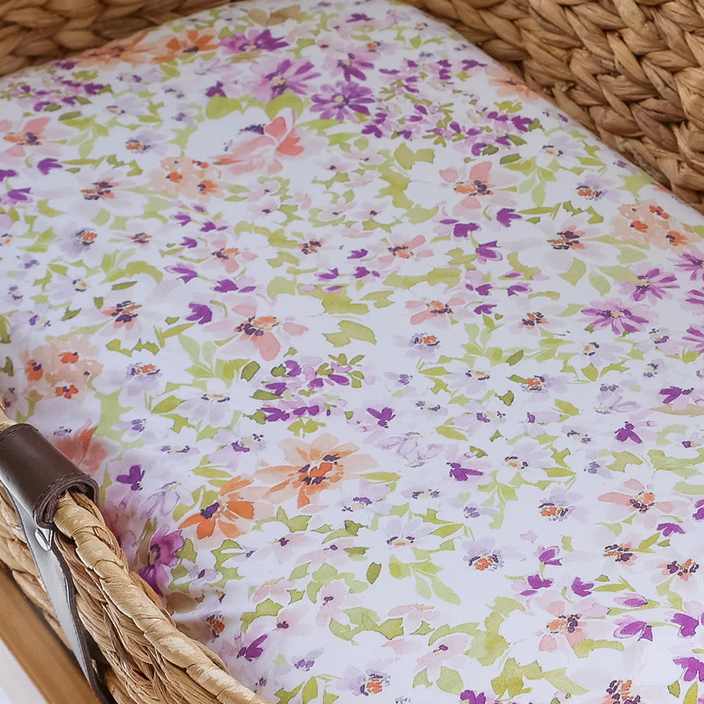 Snuggle Hunny Bassinet Sheet & Change Pad Cover - Isla