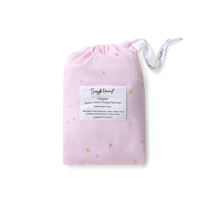 Snuggle Hunny Bassinet Sheet & Change Pad Cover - Twinkle