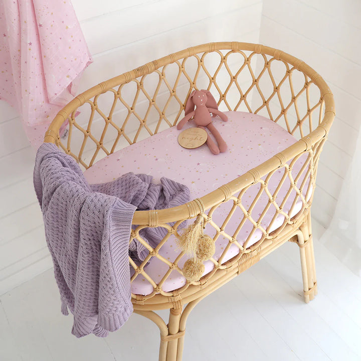Snuggle Hunny Bassinet Sheet & Change Pad Cover - Twinkle